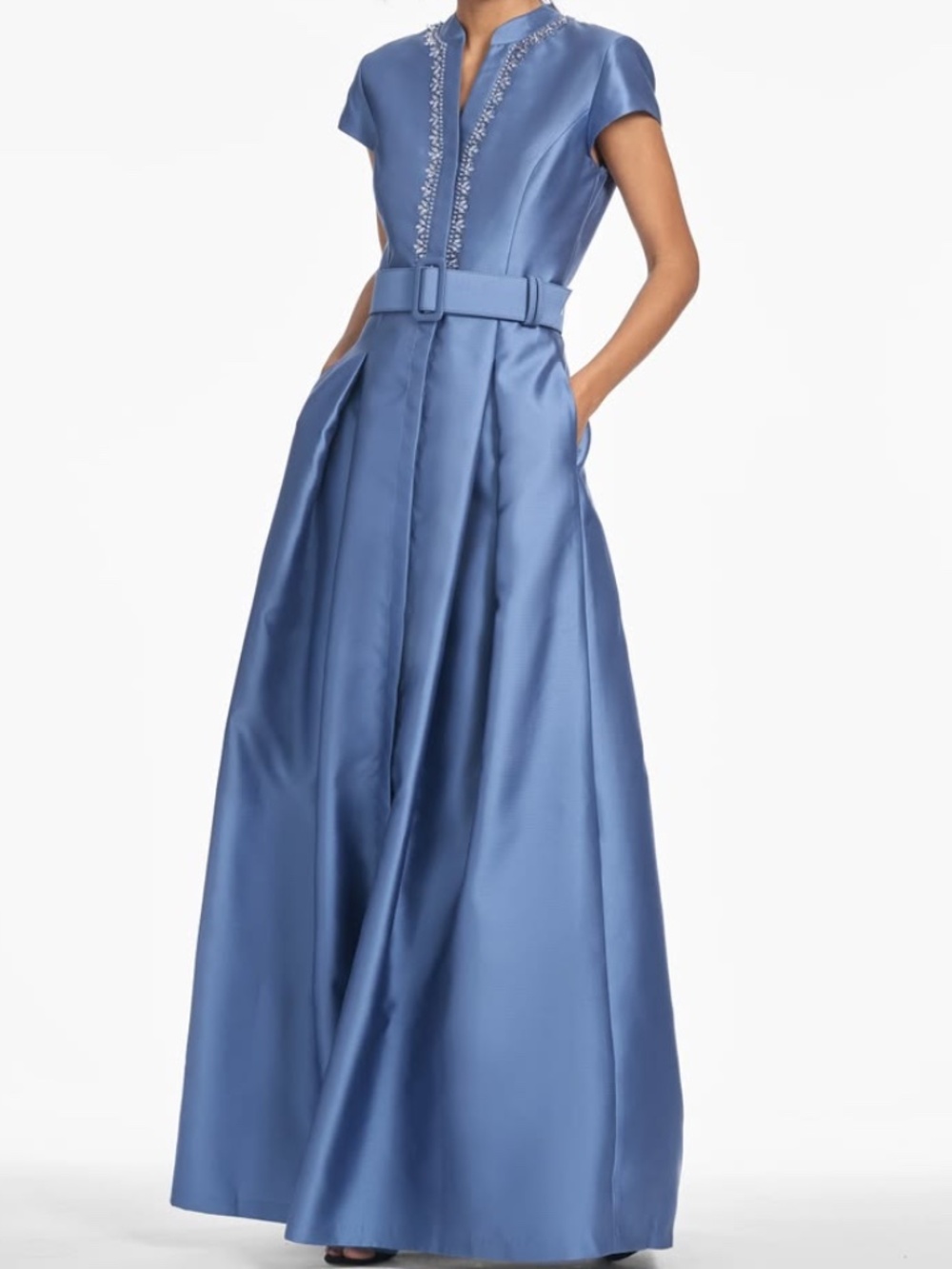 SACHIN BABI, Marta gown, 10, Embellished Twilight blue, Mikado fabric